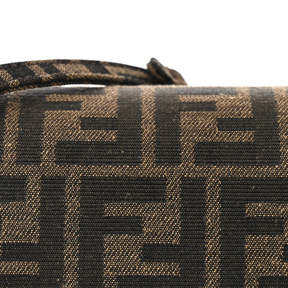 Fendi Fabric Jacquard FF 1974 Mini Baguette Tobacco Moro Black 9 of 11