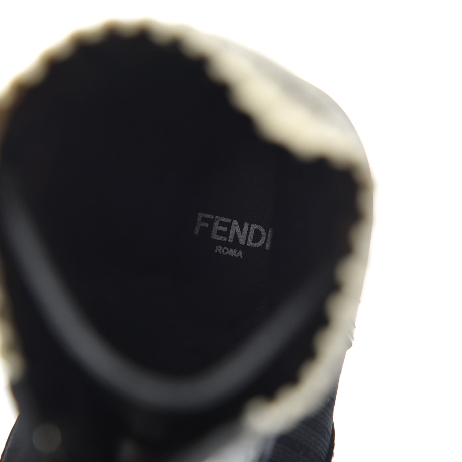Fendi Calfskin Stretch Fabric Rockoko Biker Boots 38 Tobacco Black Marino 7 of 15