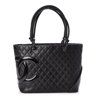 Chanel Calfskin Quilted Large Cambon Tote Black 1 of 12