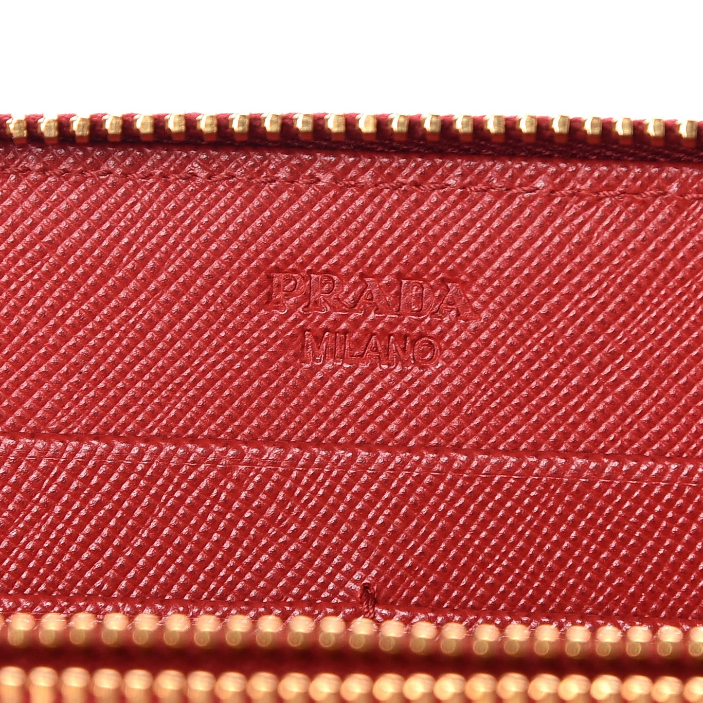 Saffiano Fiocco Bow Zip Around Wallet Fuoco