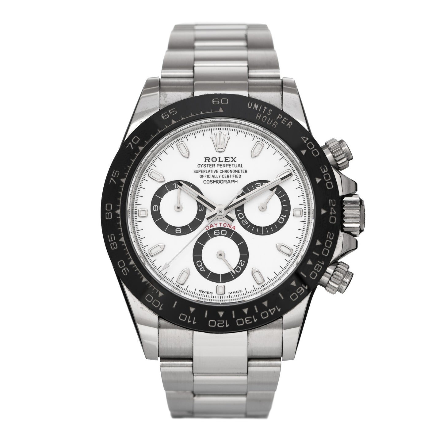 Stainless Steel 40mm Oyster Perpetual Cosmograph Daytona Panda Watch White 116500LN