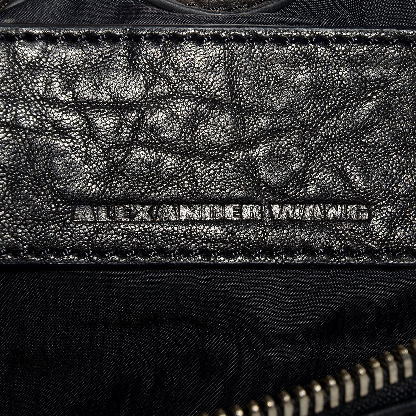Pebbled Lambskin Rocco Black with Black Nickel Hardware