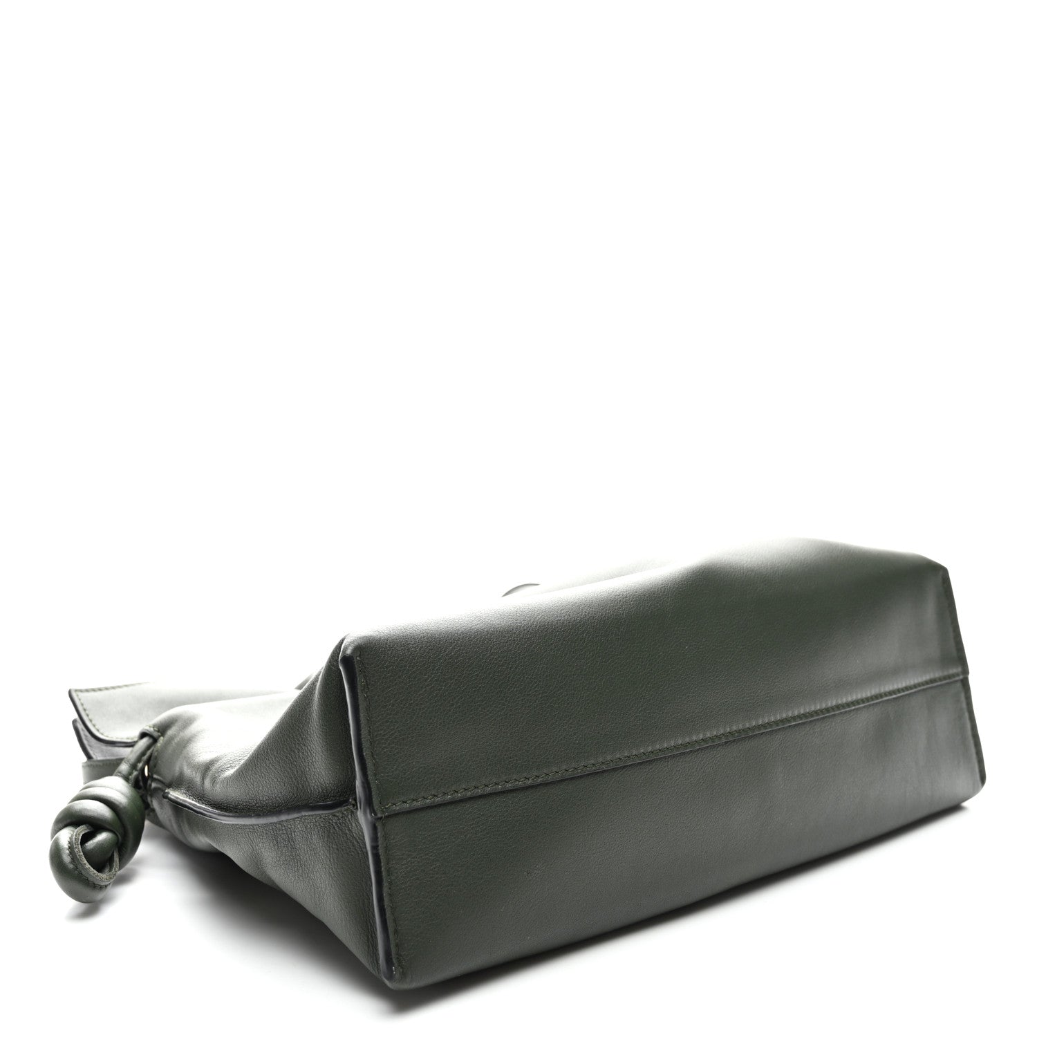 Loewe Nappa Calfskin Medium Flamenco Knot Clutch Avocado Green 4 of 9