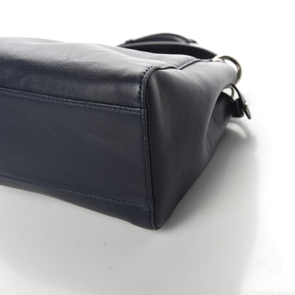 Fendi Nappa Mini Peekaboo Iconic Satchel Dark Blue 9 of 10