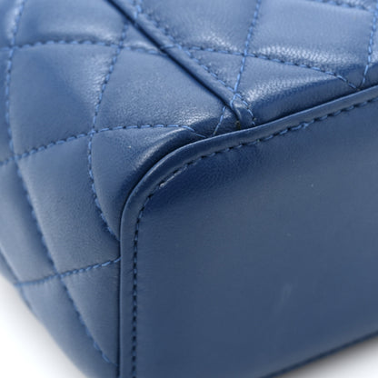 Chanel Lambskin Quilted Pearl Crush Mini Vanity Case With Chain Blue 11 of 11