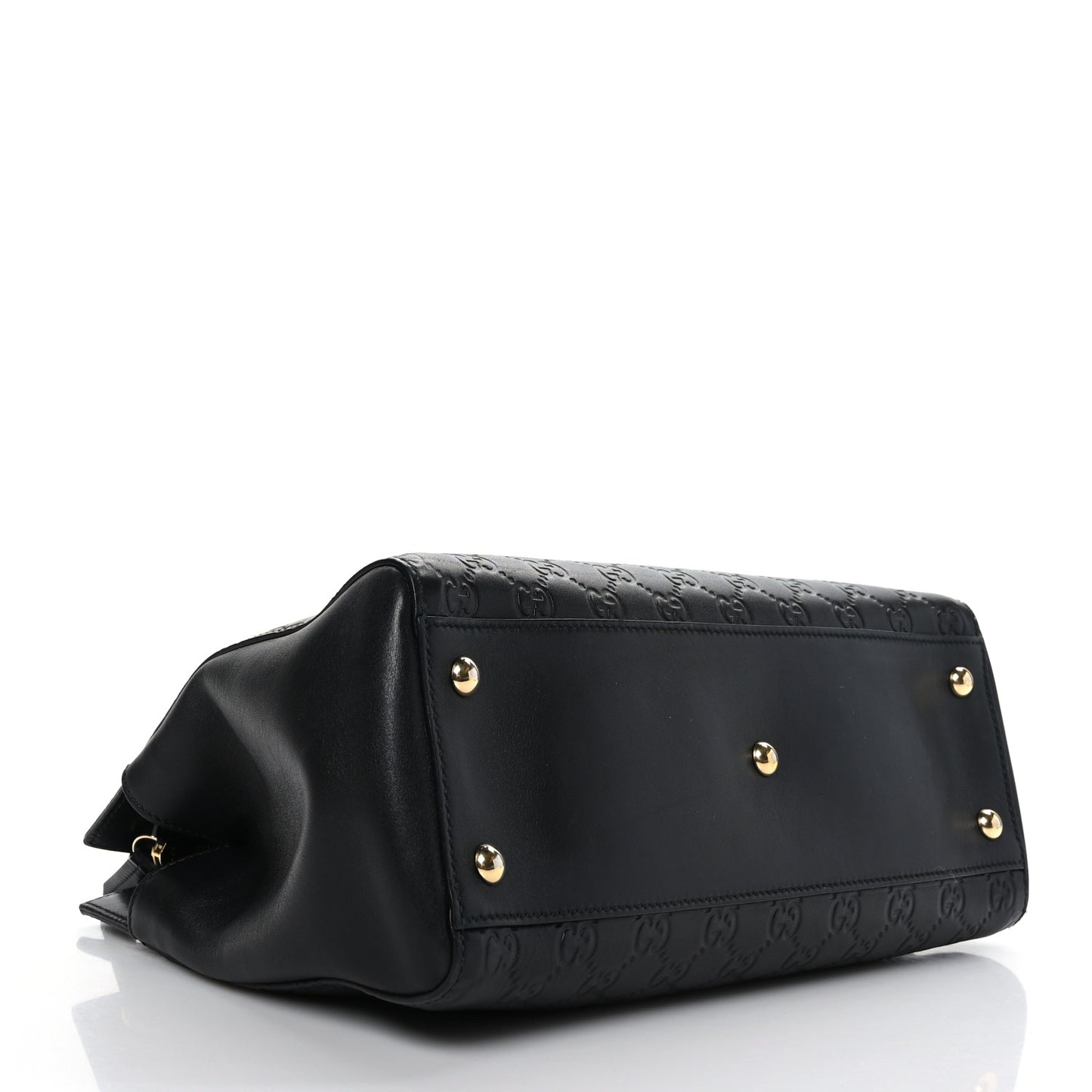 Guccissima Signature Medium Shoulder Tote Bag Black