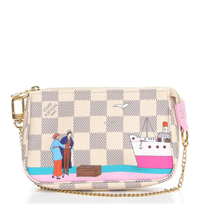 Louis Vuitton Damier Azur 2016 Christmas Animation Mini Pochette Accessories 1 of 7
