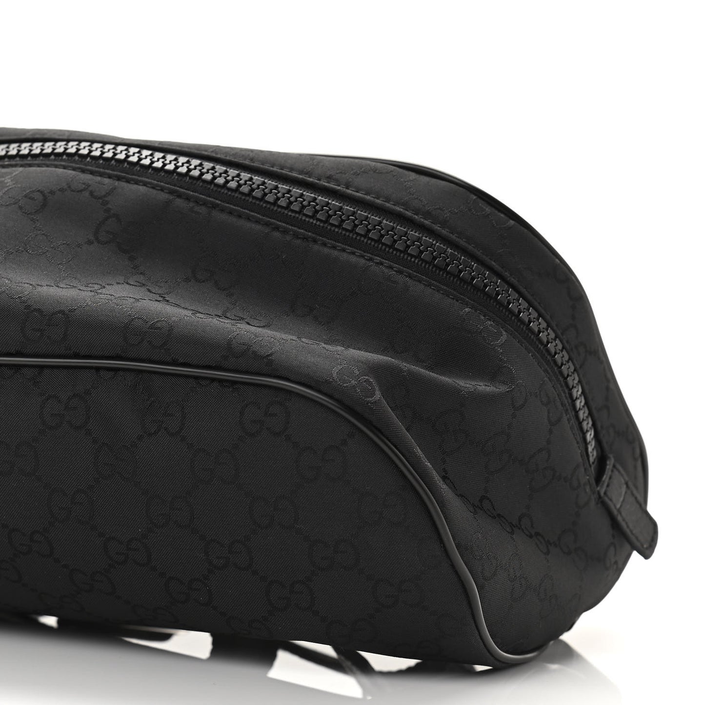 Nylon Monogram Fanny Pack Belt Bag Black