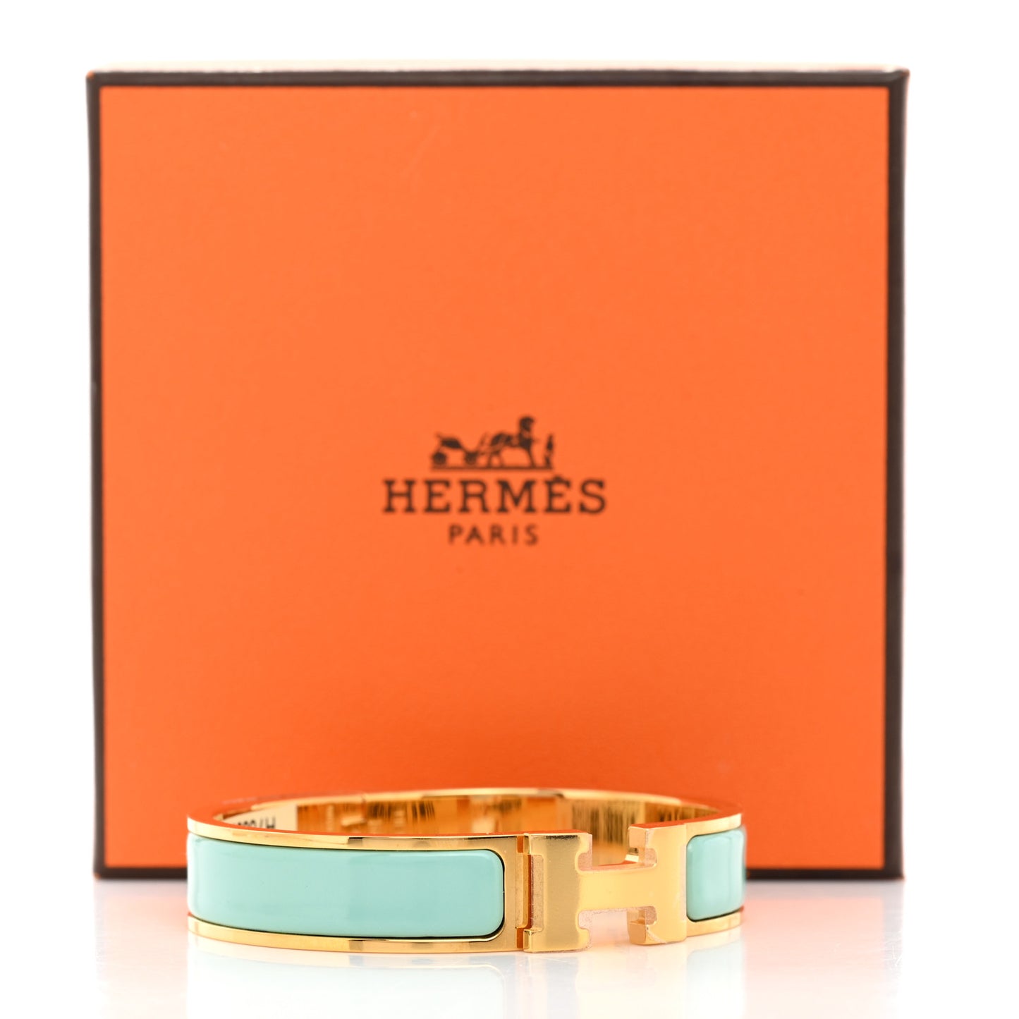 Enamel Narrow Clic Clac H Bracelet PM Aqua