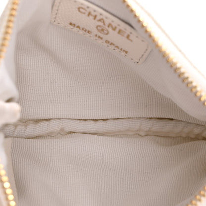 Chanel Caviar Quilted Small Cosmetic Case White 5 of 8