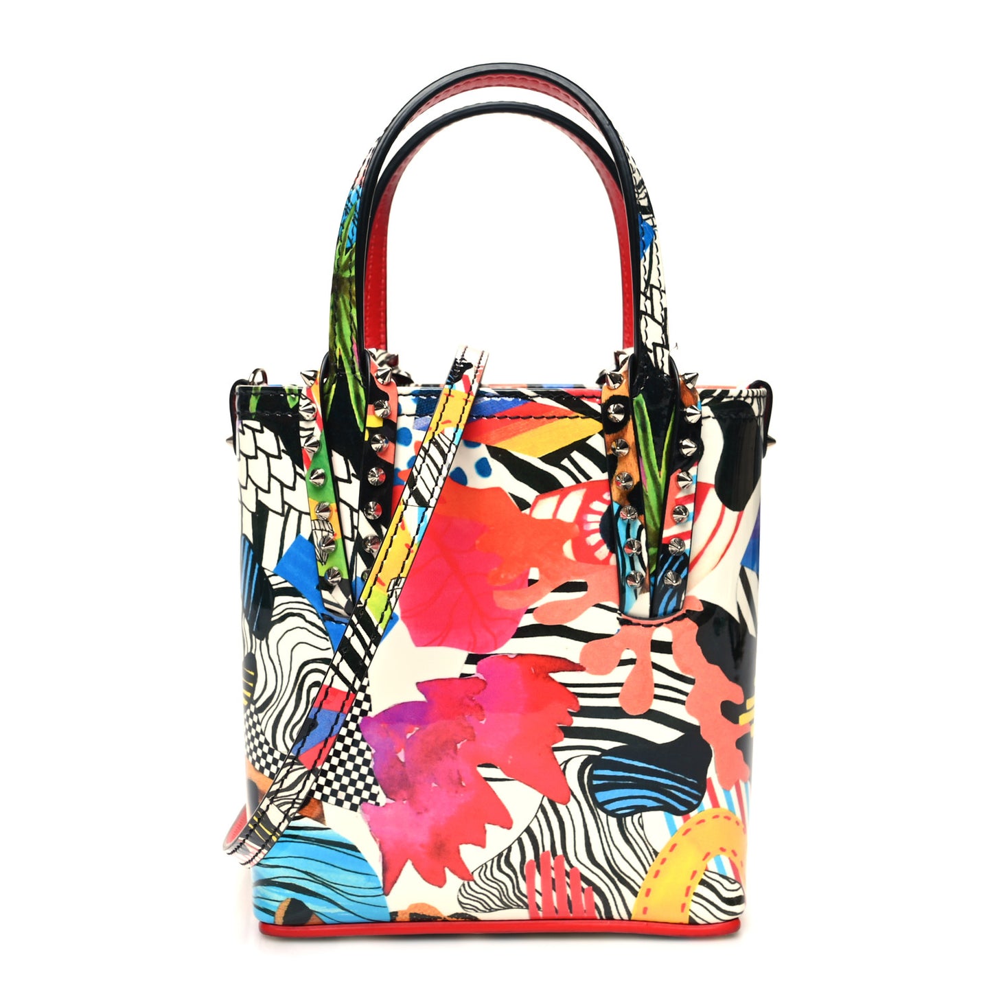 Patent Mini North South Cabata Tote Multicolor
