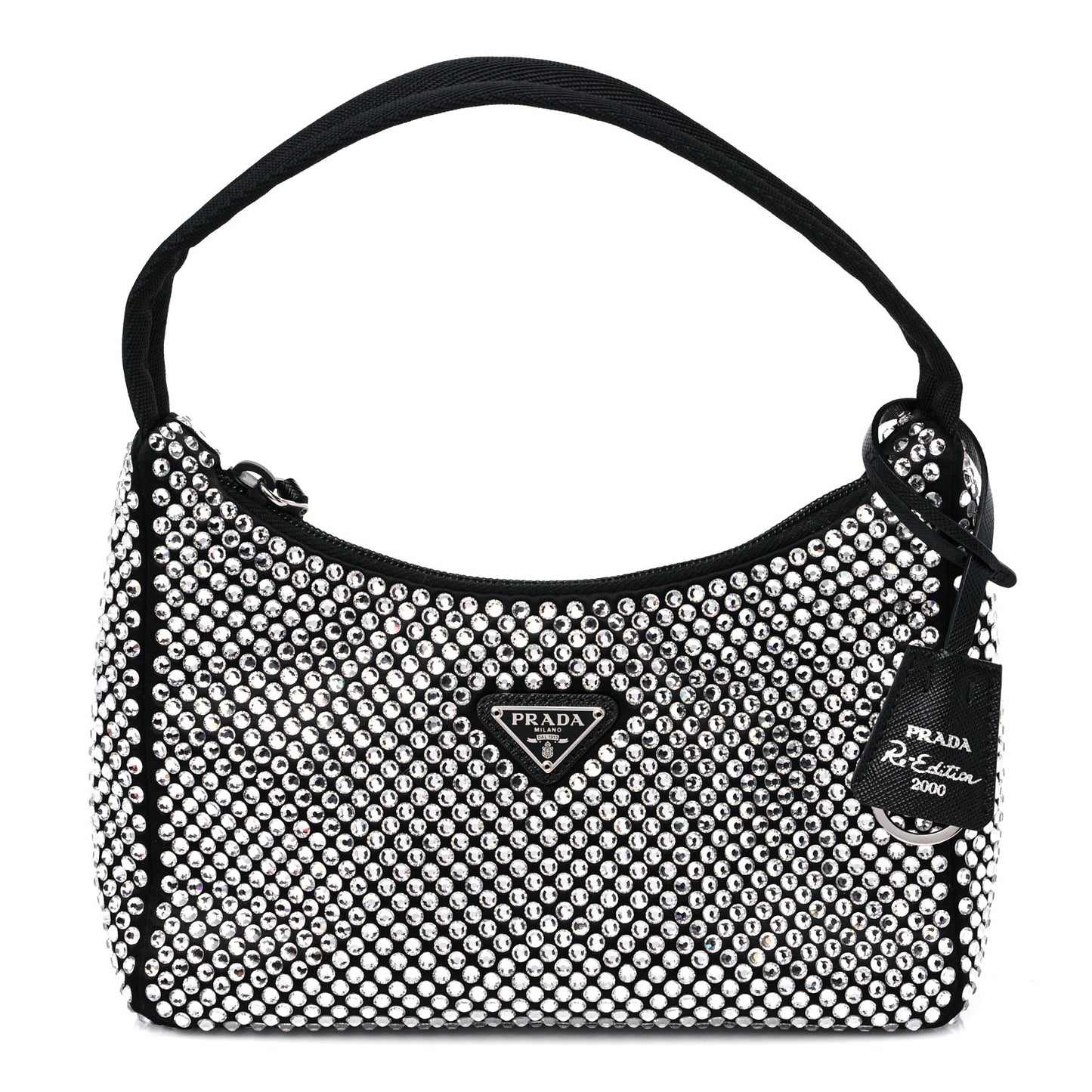Satin Crystal Mini Re-Edition 2000 Bag Cristal