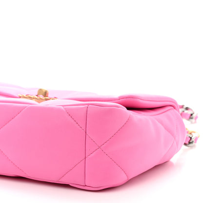 Chanel Lambskin Quilted Medium Chanel 19 Flap Pink 10 of 10