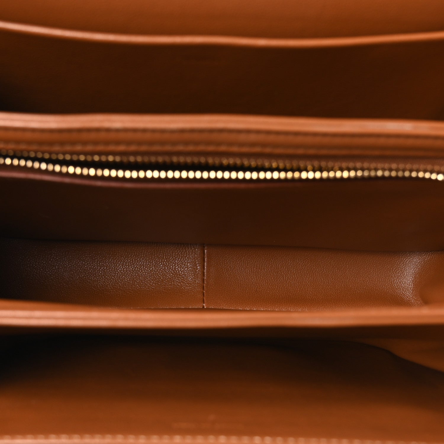 Celine Textile Calfskin Classique Triomphe Bag Natural Tan 5 of 11