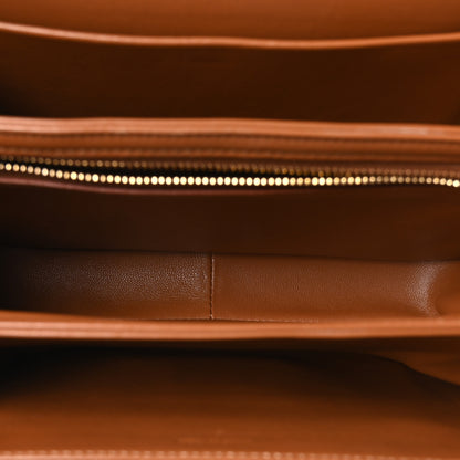 Celine Textile Calfskin Classique Triomphe Bag Natural Tan 5 of 11