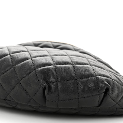 Chanel Calfskin Quilted Banane Waist Bag Fanny Pack Black 10 of 11