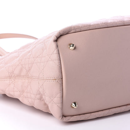 Christian Dior Coated Canvas Cannage Medium Panarea Tote Rosato 6 of 10