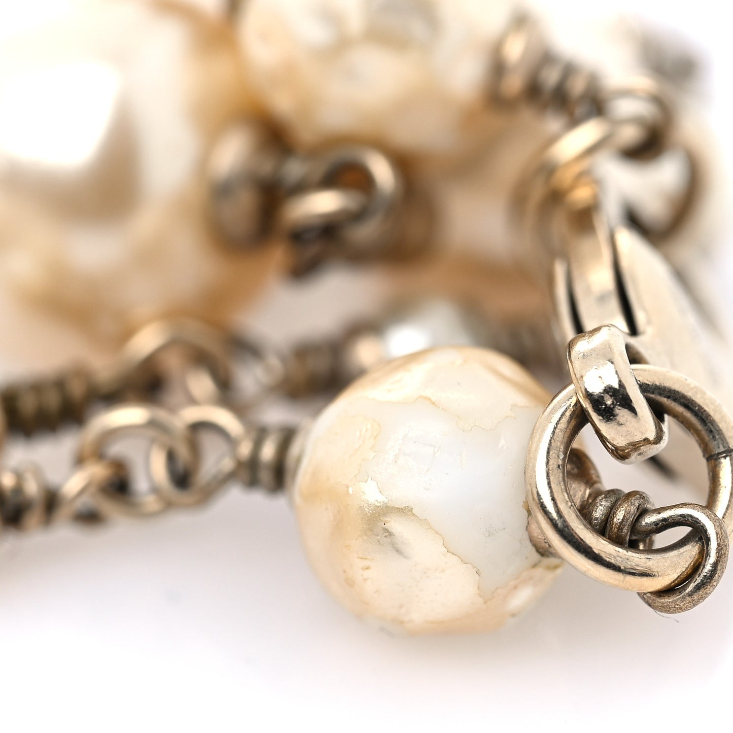 Pearl CC Necklace White