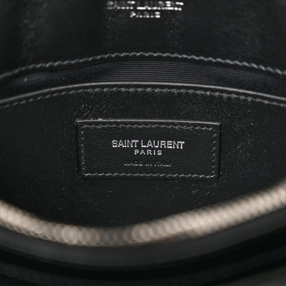 Saint Laurent Calfskin Y Quilted Monogram Small Loulou Chain Satchel Black 6 of 10