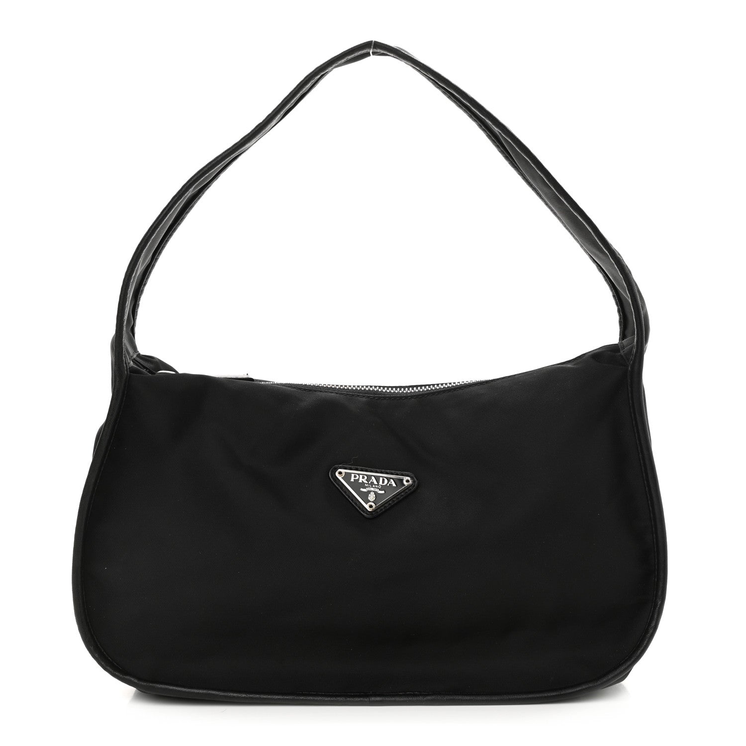 Prada Tessuto Nylon Saffiano Hobo Black 1 of 10