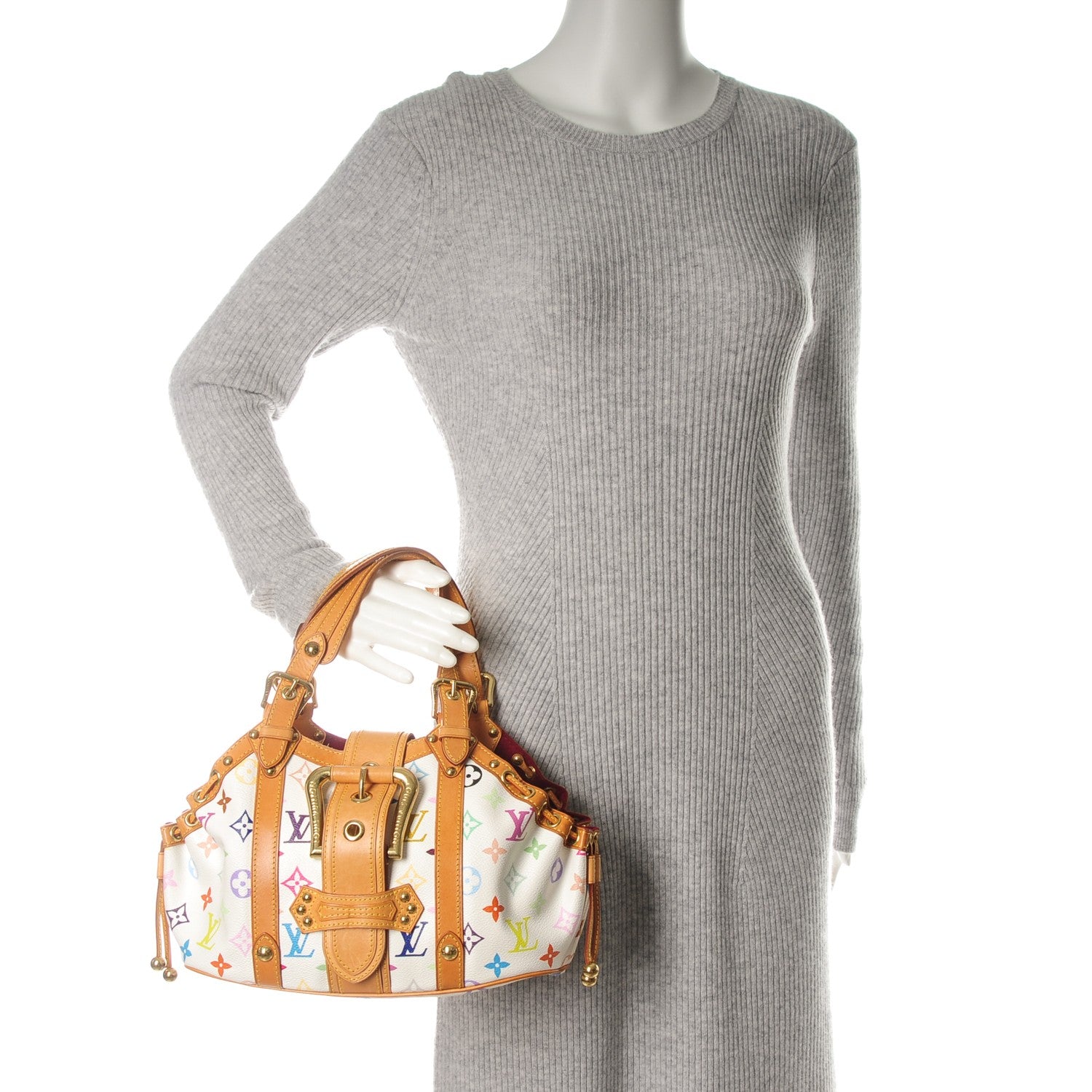 Louis Vuitton Monogram Multicolor Theda GM White 2 of 9