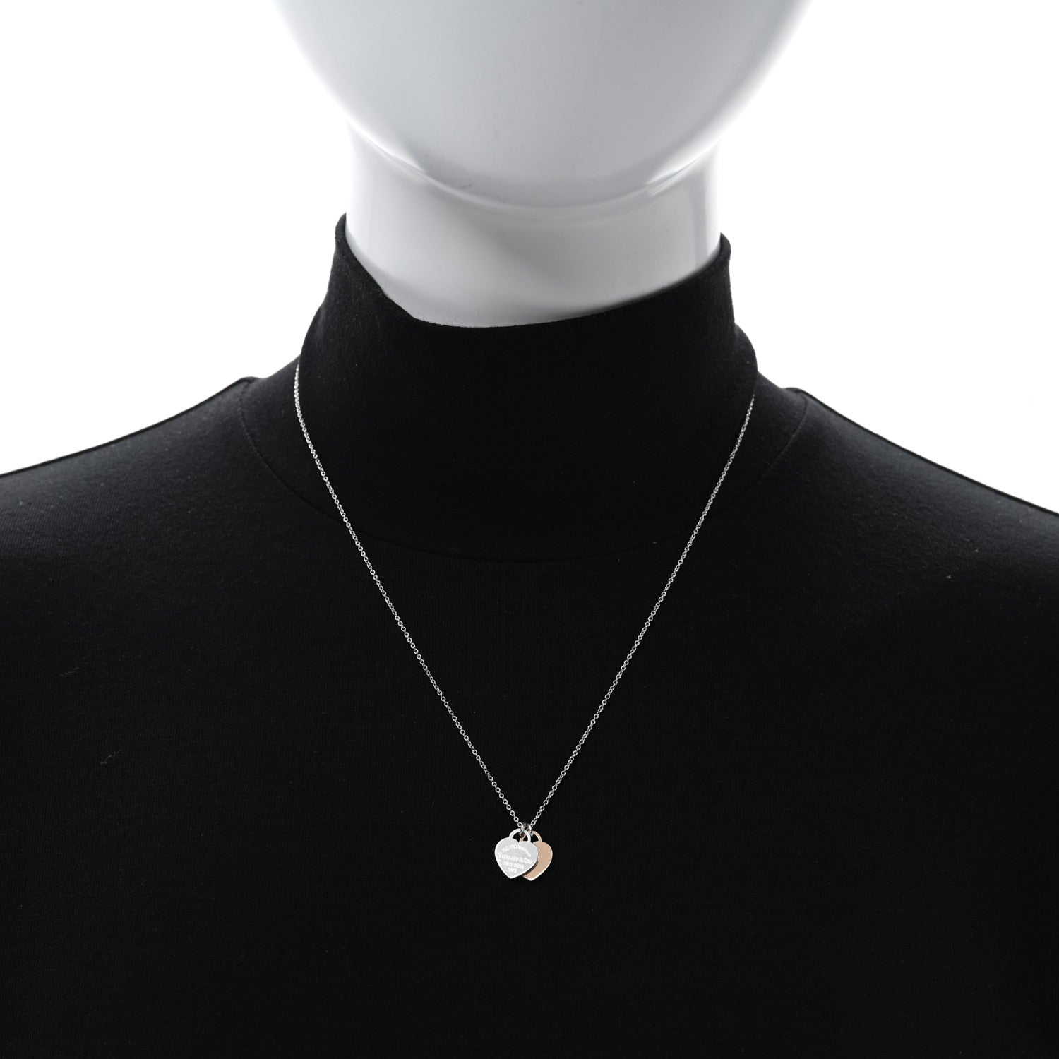 Tiffany Sterling Silver 18K Rose Gold Mini Return to Tiffany