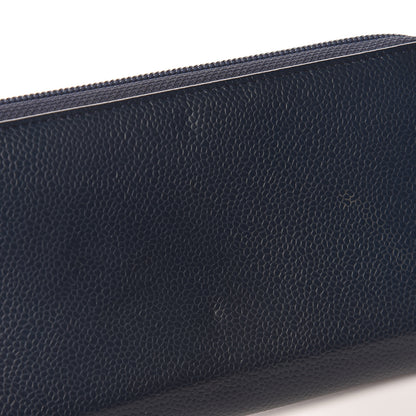 Chanel Caviar Large CC Timeless Zip Around Wallet Blue 9 of 11