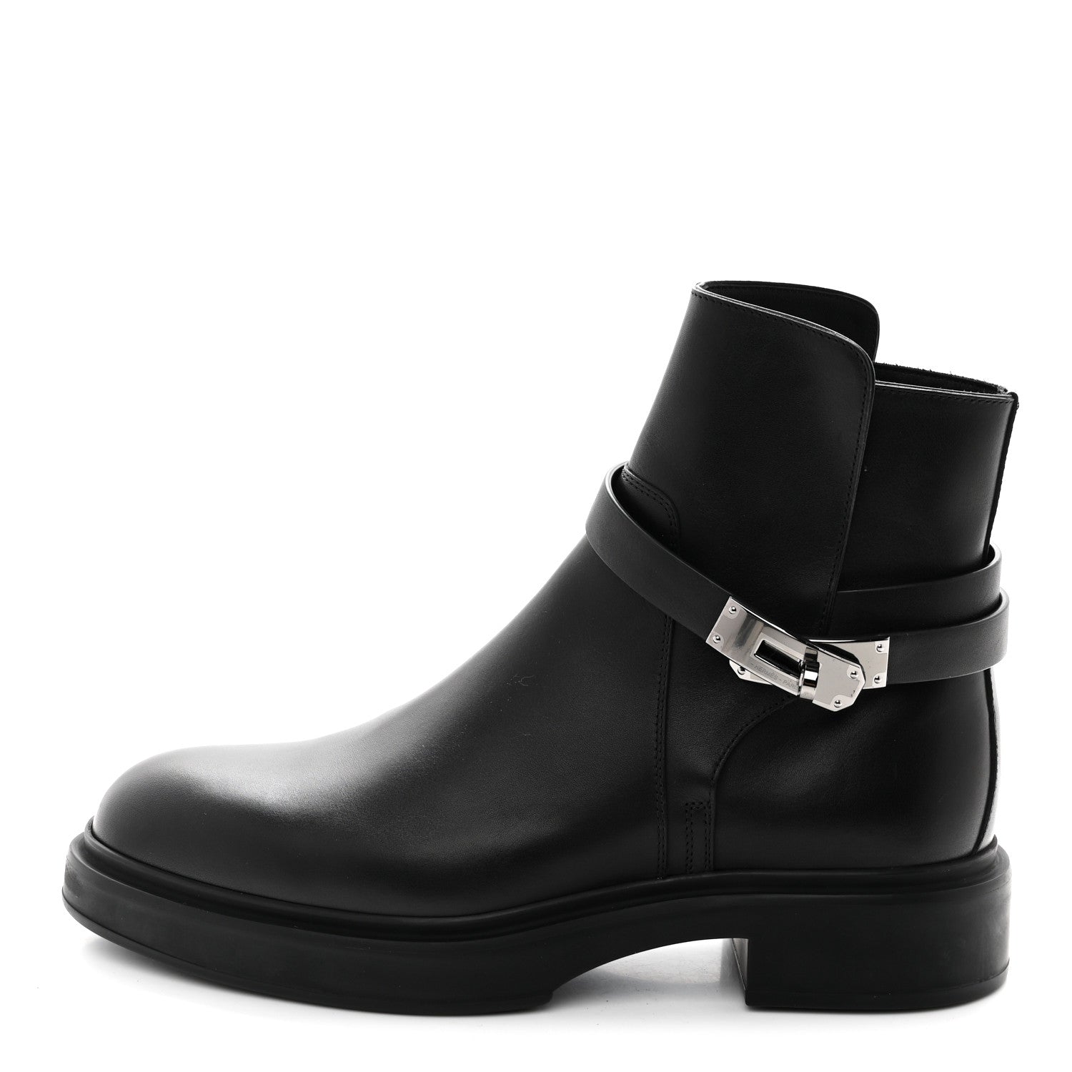 Hermes Calfskin Veo Ankle Boots 39.5 Black 1 of 9