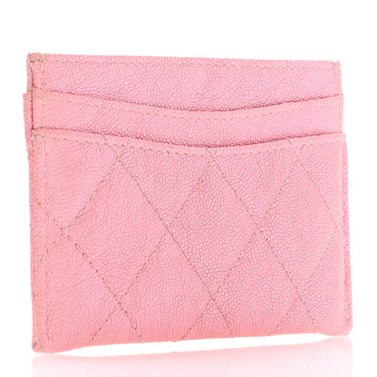 Chanel Iridescent Caviar Quilted Card Holder Rose Pink 3 of 8