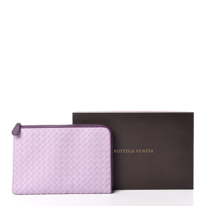 Bottega Veneta Nappa Intrecciato Flat Zip Pouch Parme Monalisa 11 of 11