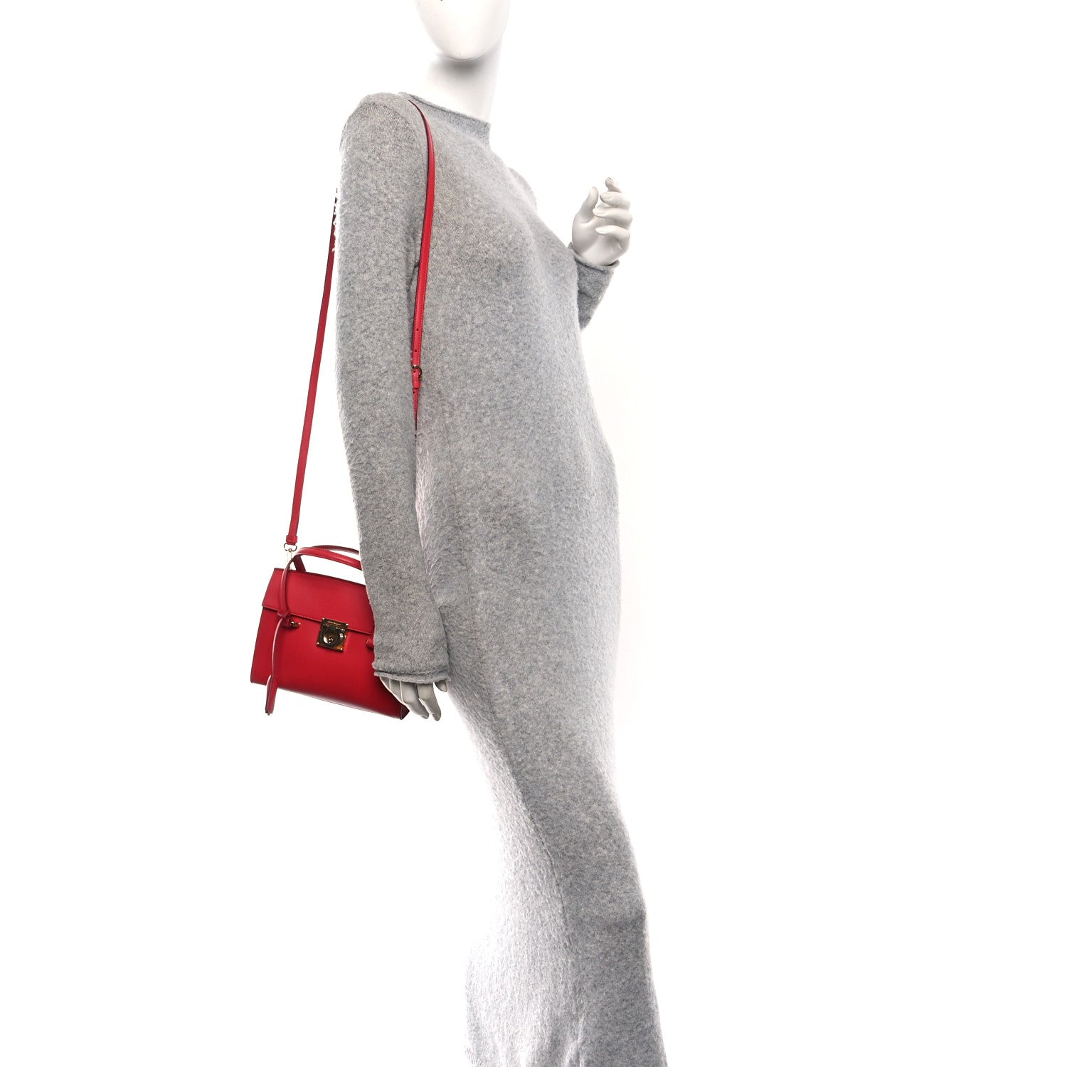 Salvatore Ferragamo Calfskin Mini Mara Bag Pamplona Rosso 2 of 9