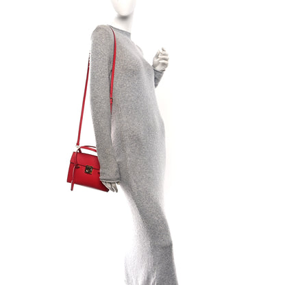 Salvatore Ferragamo Calfskin Mini Mara Bag Pamplona Rosso 2 of 9