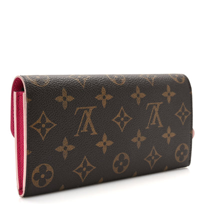 Louis Vuitton Monogram Bloom Flower Emilie Wallet Fuchsia 3 of 9