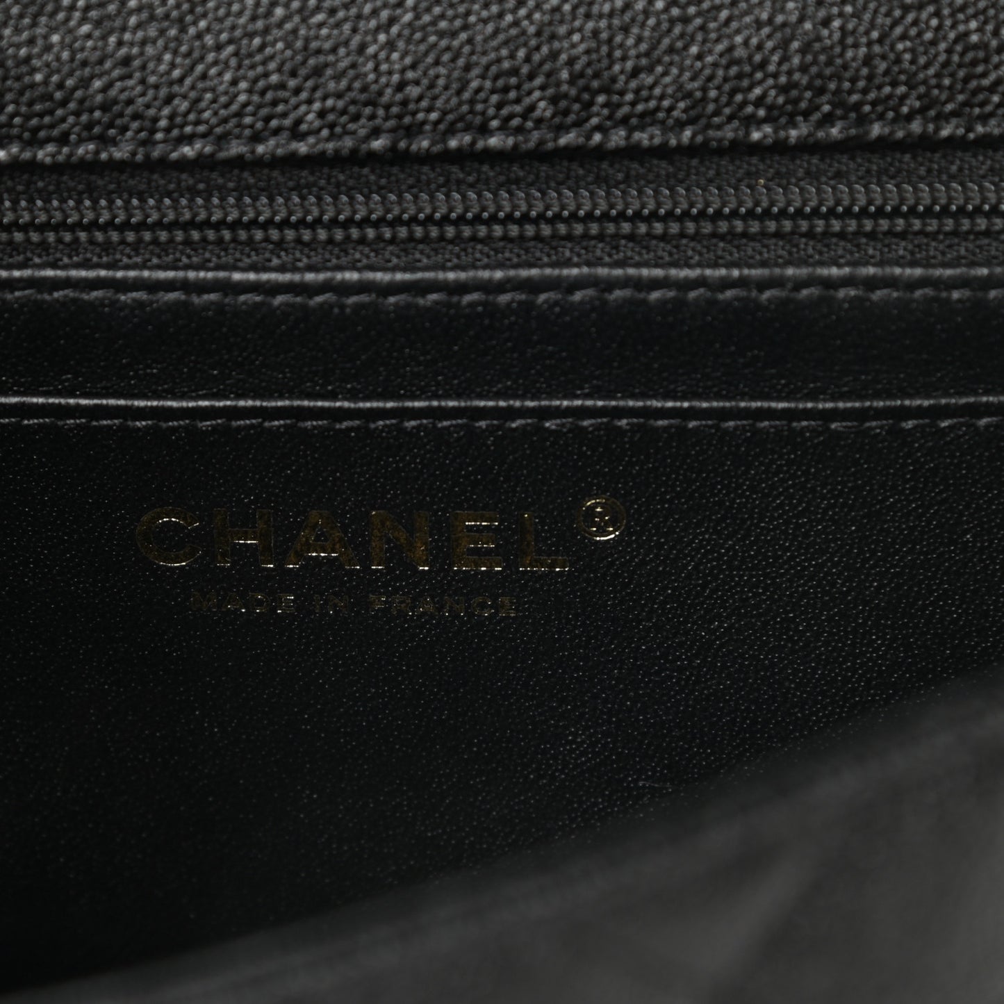 Caviar Quilted Mini Top Handle Rectangular Flap Black