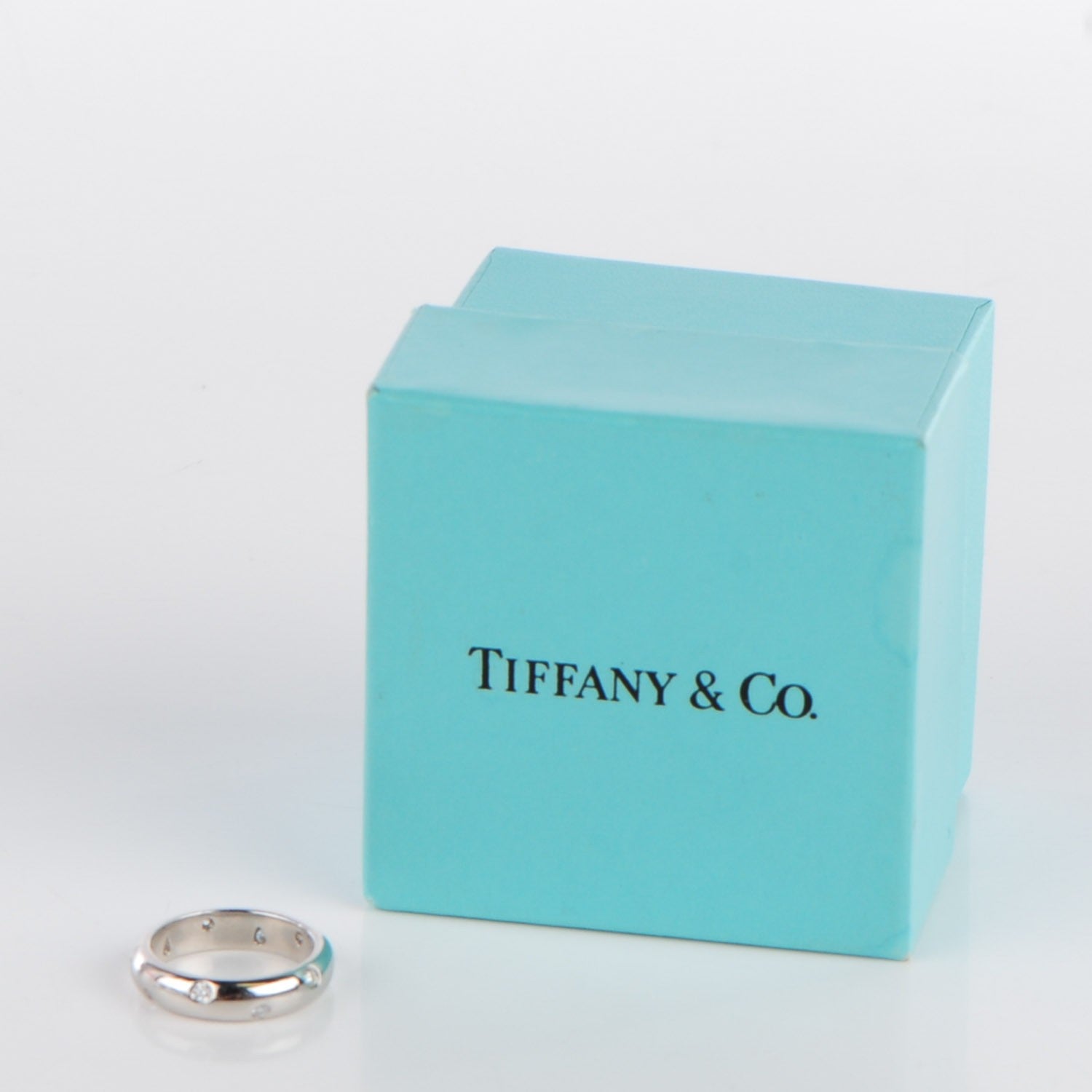 Tiffany Platinum Diamond 4mm Etoile Band Ring 50 5.25 5 of 5