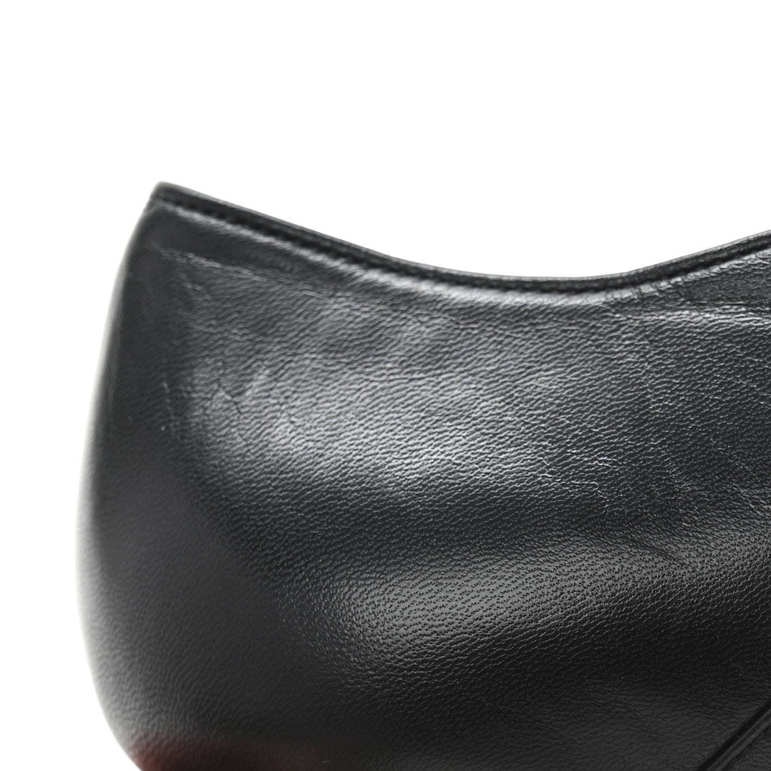 Chanel Smooth Lambskin Lace Up Shoes 39 Black 9 of 9
