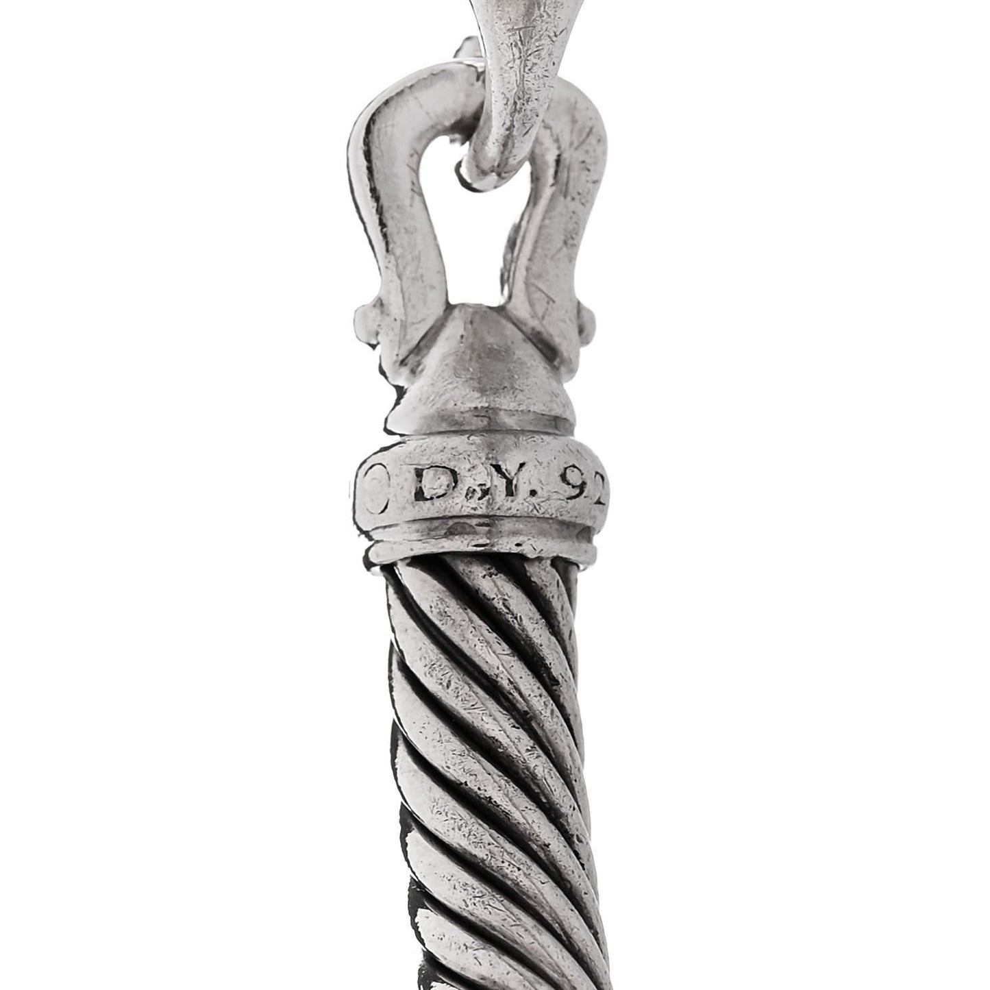 Sterling Silver Diamond 5mm Cable Buckle Bracelet
