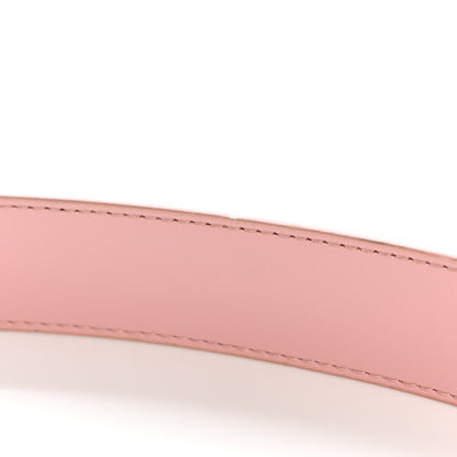 Louis Vuitton Damier Azur LV Initiales 32mm Belt 80/32 Rose Ballerine 6 of 7