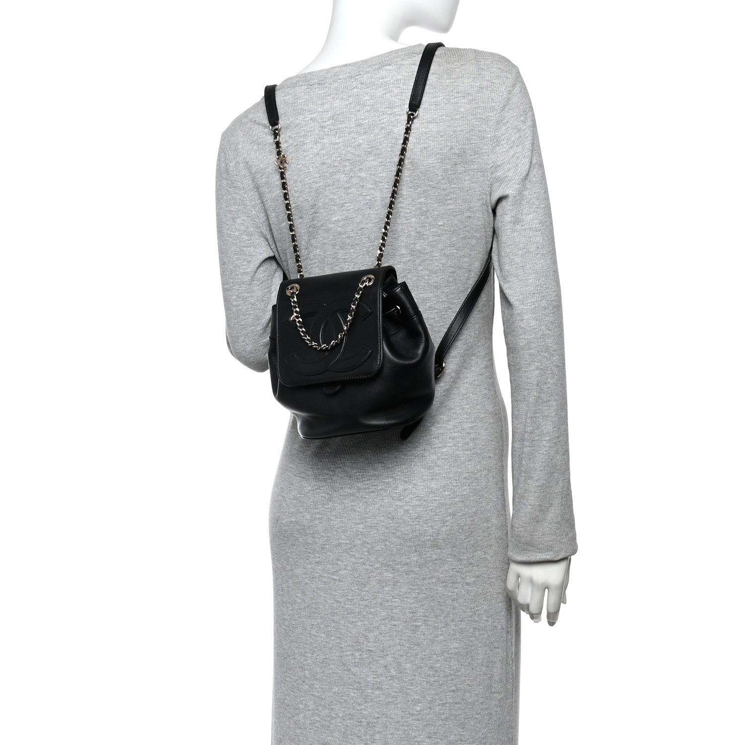 Chanel Lambskin CC Mania Backpack Black 2 of 11