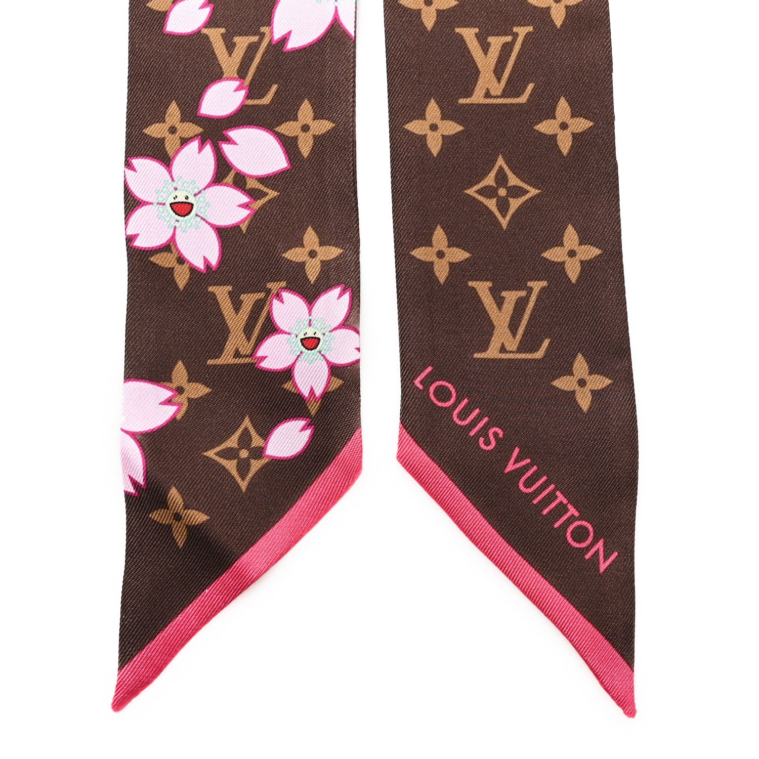 Louis Vuitton LV X TM Silk Monogram Cherry Blossom BB Bandeau Tan