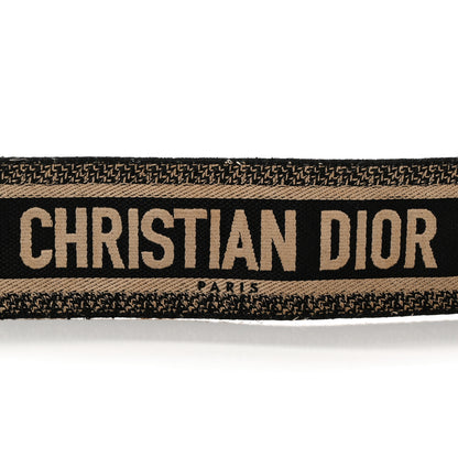 Christian Dior Canvas Embroidered Shoulder Strap Black 3 of 11