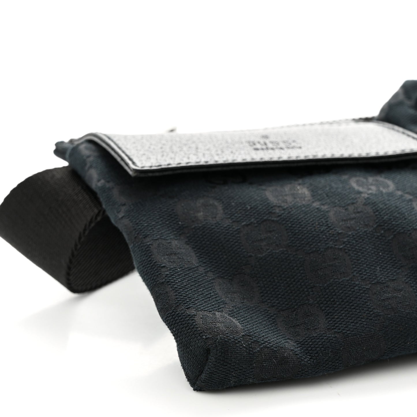 GG Monogram Double Pocket Belt Bag Black