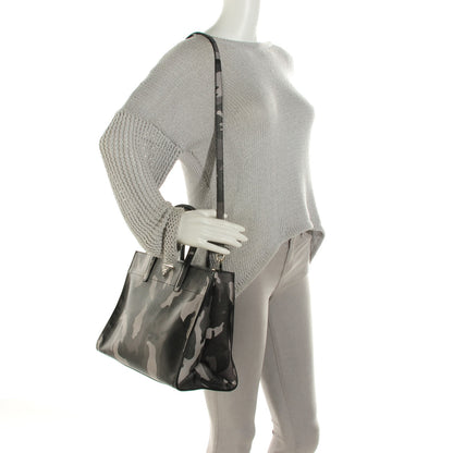 Prada Saffiano Soft Camouflage Print Tote Marmo Dis Camouflage 2 of 9