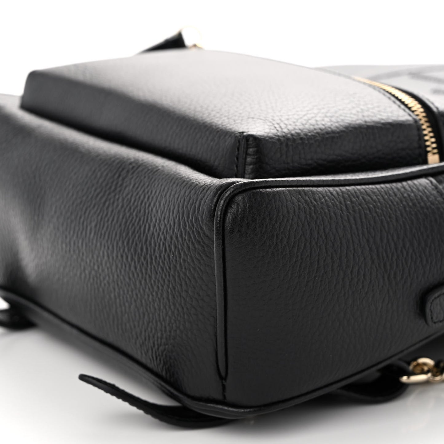 Pebbled Calfskin Soho Chain Backpack Black