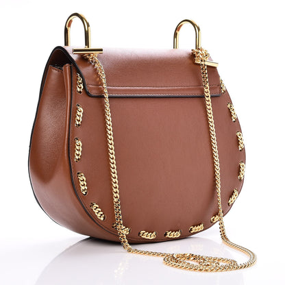 Chloe Calfskin Drew Chain Shoulder Bag Tobacco 3 of 7
