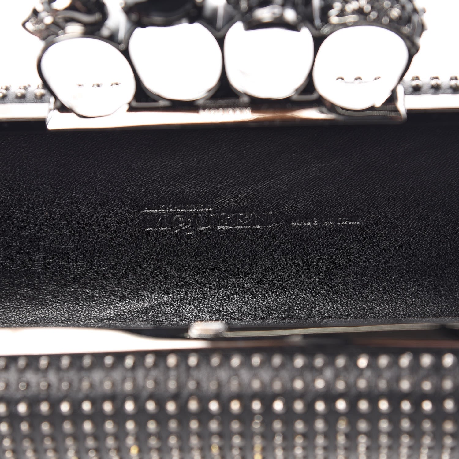 Alexander McQueen Nappa Studded Knucklebox Clutch Black 6 of 7