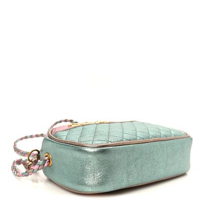 Gucci Laminated Nappa Trapuntata Mini Zumi Dome Shoulder Bag Rosa Lago Rame 4 of 11