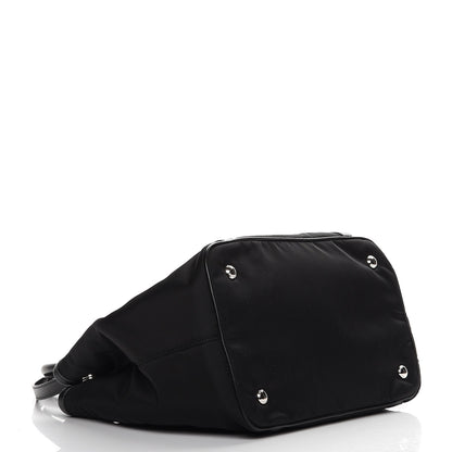 Prada Nylon Tessuto Soft Calf Tote Nero Black 5 of 8