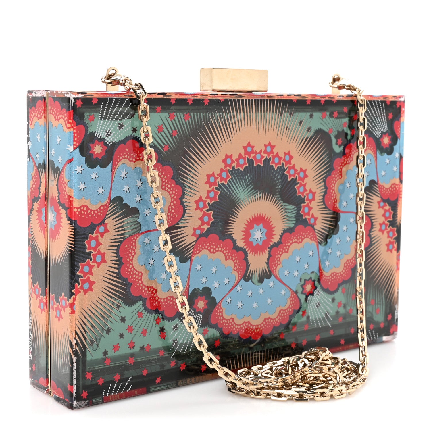 Valentino Garavani Plexiglass Volcano Print Minaudiere Bag Multicolor 3 of 11
