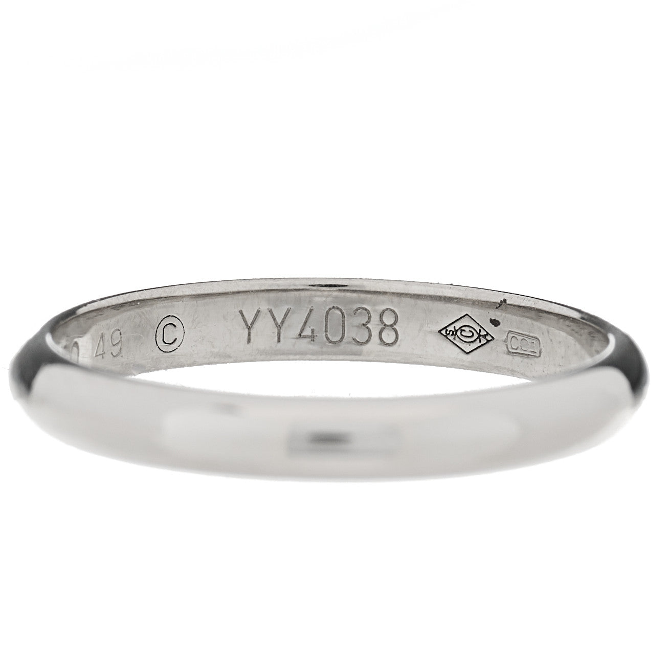 Cartier Platinum 2mm 1895 Wedding Band Ring 49 4.75 6 of 6